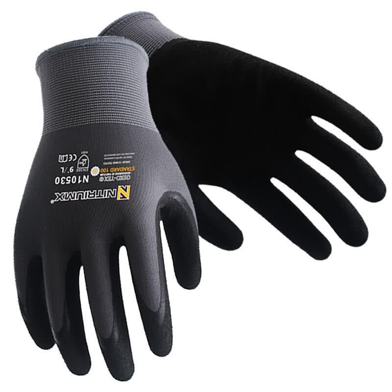 SAFETY-INXS N10530 Oil-Resistant Nitrile Rubber Safety Gloves Size 8