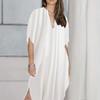 Loose Summer Sunscreen Smock V-Neck Beachwear Shirt Fashion Bikini Cover-Ups  for Women