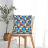Red Yellow Blue Autism Puzzle Seamless Pattern Pillowcases Kawaii Pillow Case For Couch Sofa Bedroom Soft Pillow Cover