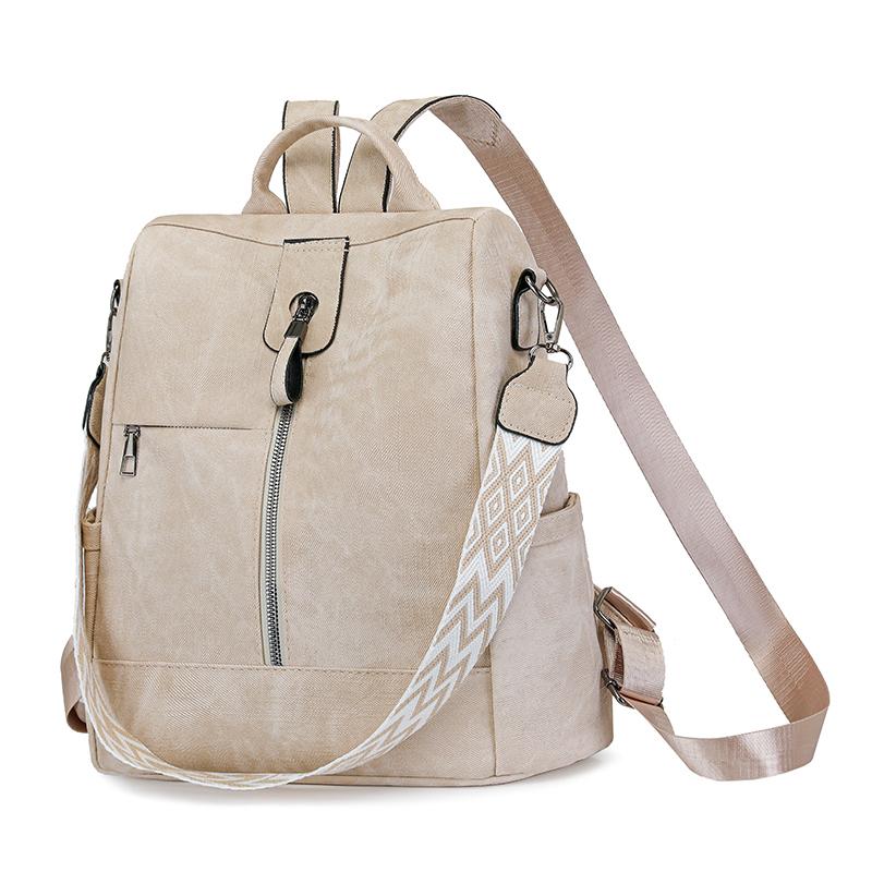 

Women s Backpack Outdoor Soft Leather Travel Backpack Anti-theft Bag