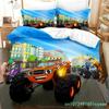 3D Print Blaze N Monster Machines Bedding Set Cartoon Duvet Cover Double Twin Full Queen King Adult Boys Bedclothes Quilt Cover