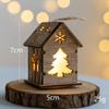 Christmas Wooden House  Christmas Decoration LED Light Xmas Tree Hanging Ornament Home New  Gift Navidad Hanging Decor