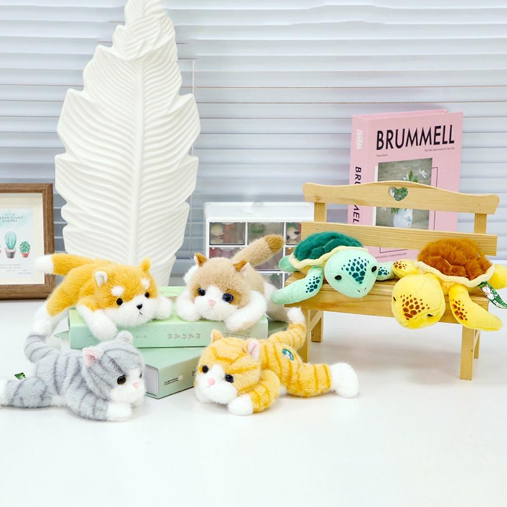 Fluffy Sea Turtle Stuffed Doll Stuffed Little Cat Plush Doll  Kids Birthday Christmas