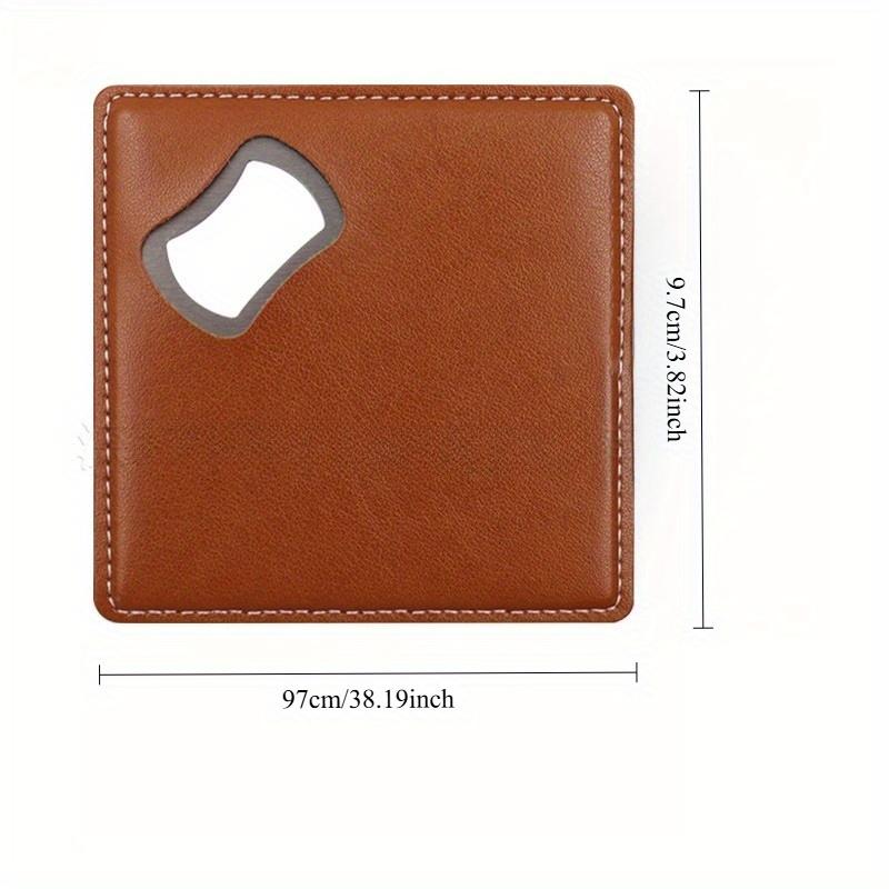 1Pc Personalized Groomsmen PU Leather Stainless Steel Beer Bottle Opener