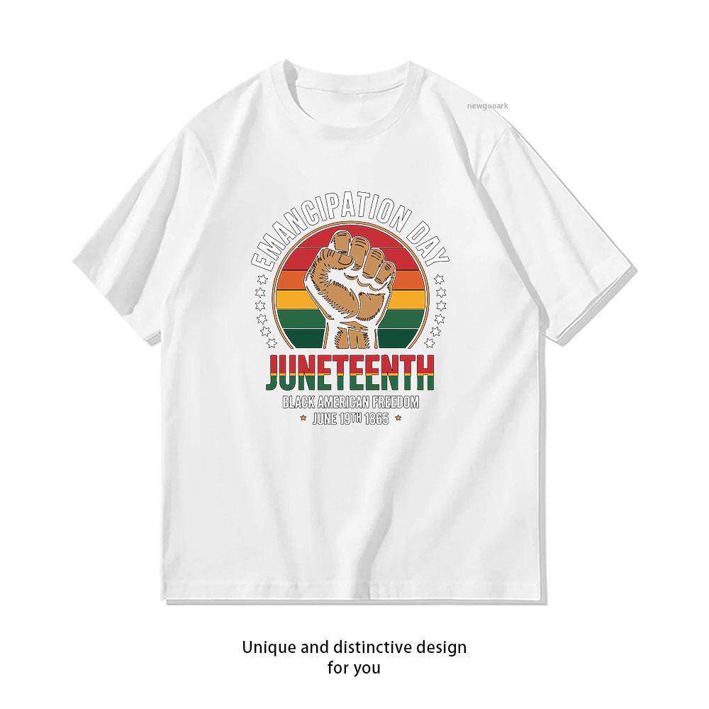 Juneteenth Emancipation Day Black American Freedom Pride Essential tshirt woman man Casual cotton printed t shirts summer S