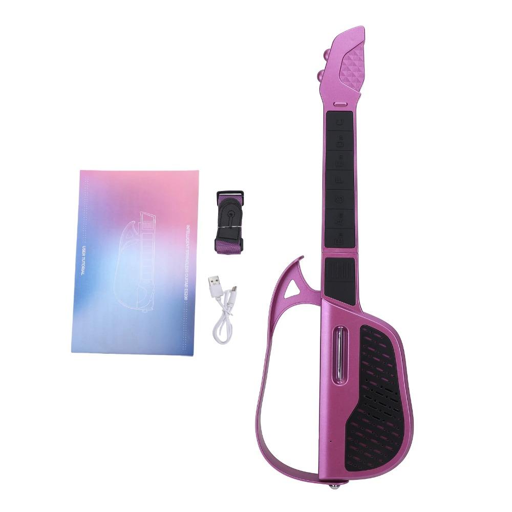Foldable Electronic Guitar Toy for Kids 7 Notes Keys Rechargeable Battery Portable Music Educational Instrument Travel Gift