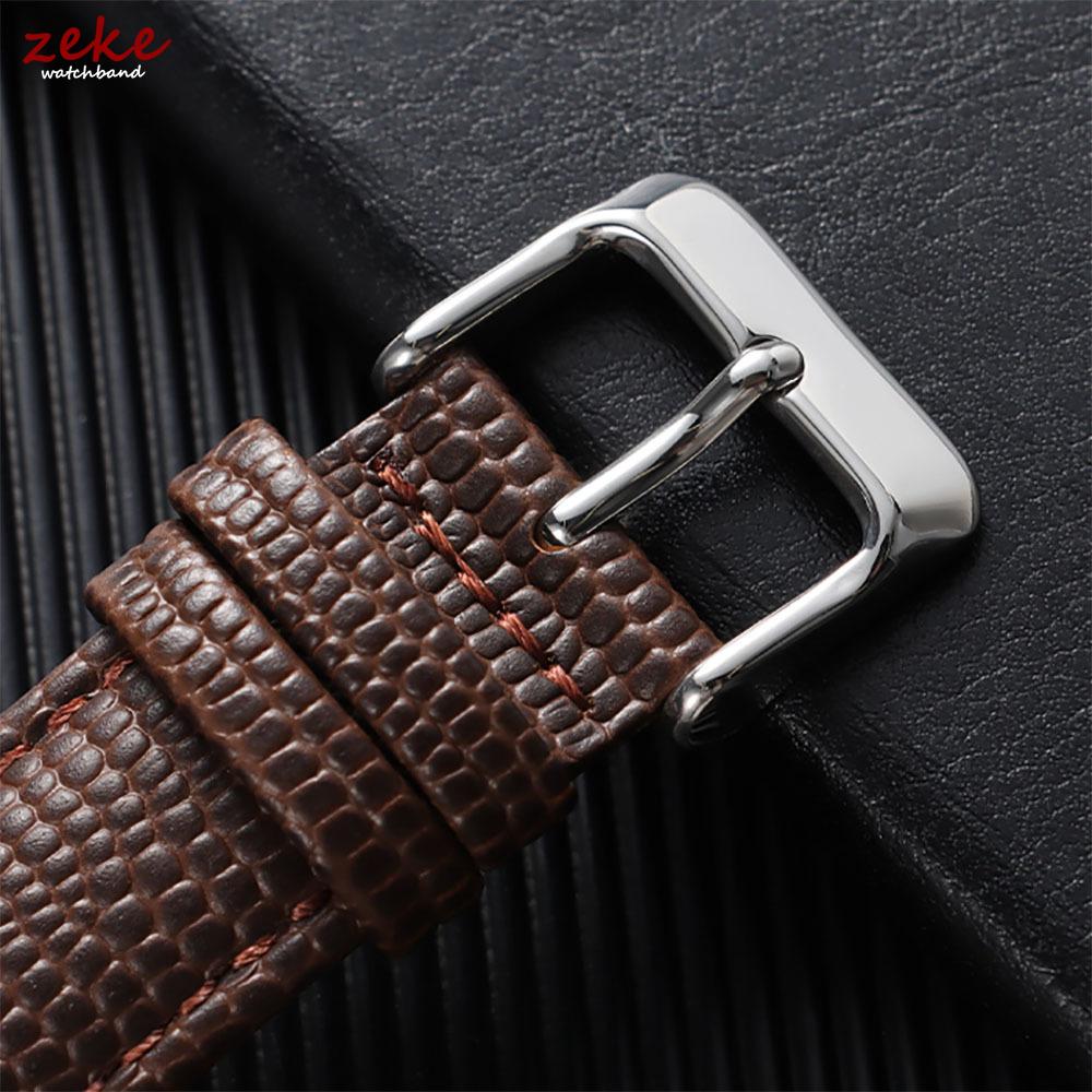 12mm 14mm 16mm 18mm 20mm Lizard Pattern Calf Leather Watch Bands for Men & Women Brown Black Soft Business Cowhide Watch Strap