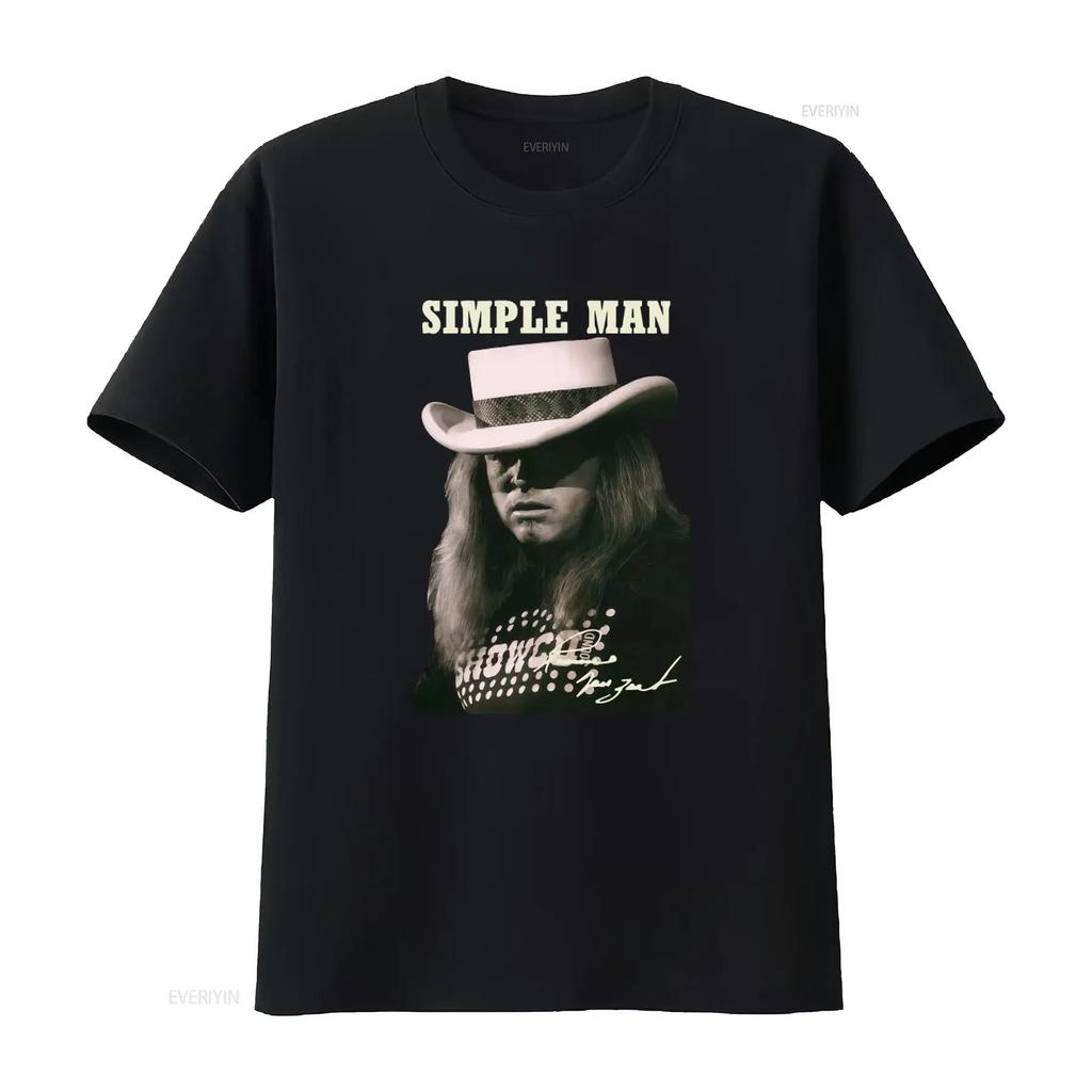 Ronnie Van Zant Simple Man T Shirt All Sizes S 2345Xl For Rock Fans Vintage Washed Streetwear Stylish Homme Breathable Unisex