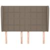 VidaXL Tête de lit avec oreilles Taupe 147x23x118-128 cm Tissu3117958