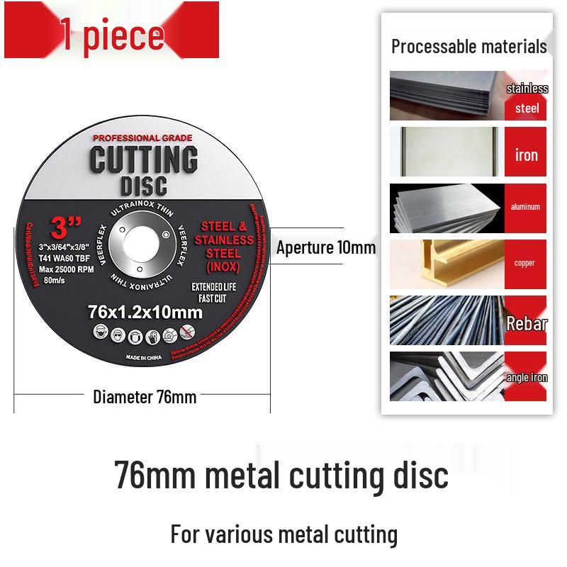 3-inch Mini Angle Grinder Disc for Tile, Stone, Wood, Metal – 75/76mm Saw Blade & Flap Grinding Wheel