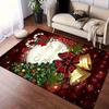 1pc Christmas Themed Rug, Christmas Bells Print, Bedside Carpet, Non Slip Laundry Room Mat, Machine Washable Water Absorbing Entrance Door M