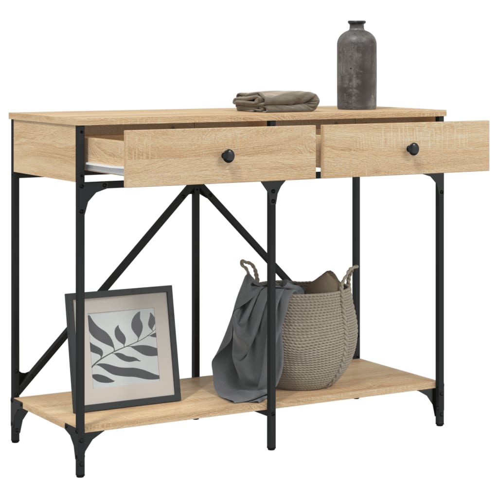 Console Table Sonoma Oak 100x39x78.5 Cm Engineered Wood