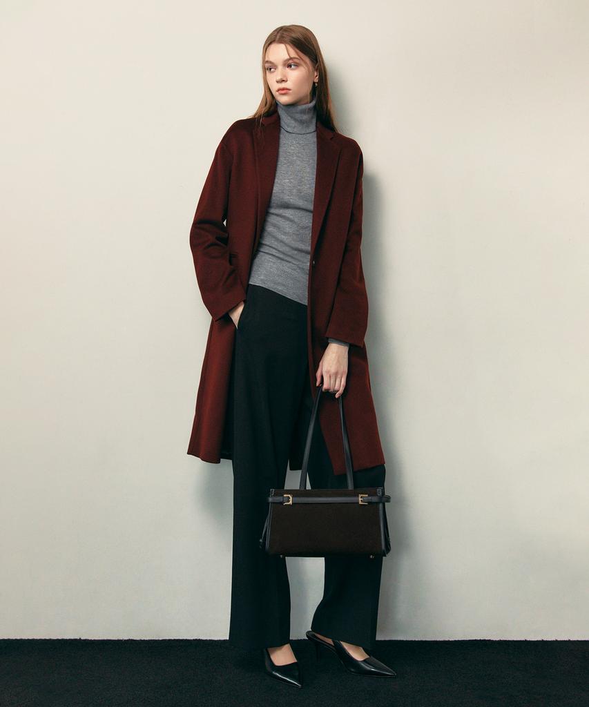 Clave Sunny Suede Dark Brown Tote Bag