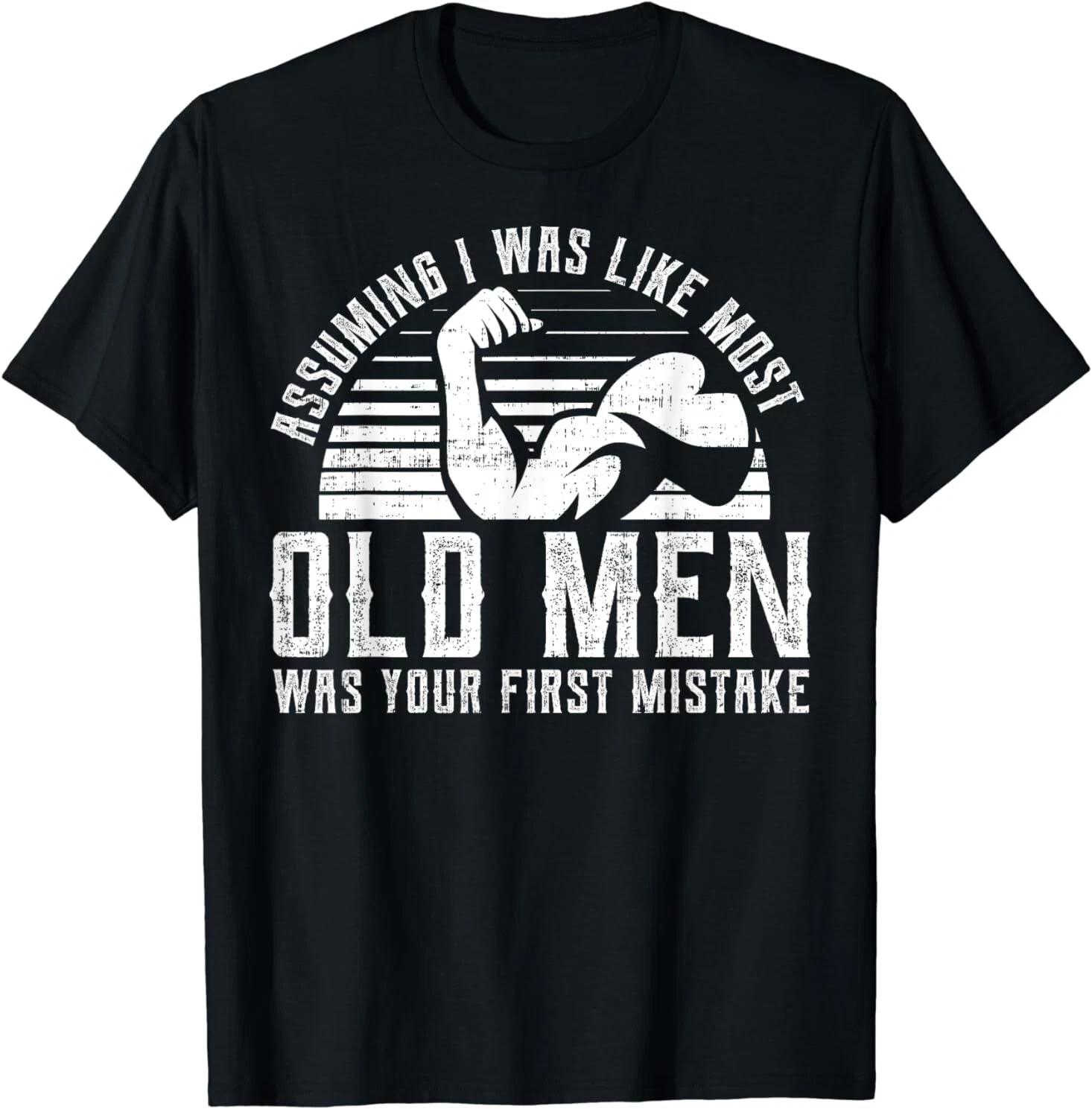 NEW Old Man Weight Lifting design For Old Strong People Gift Idea T-Shirt S-3XL XXL
