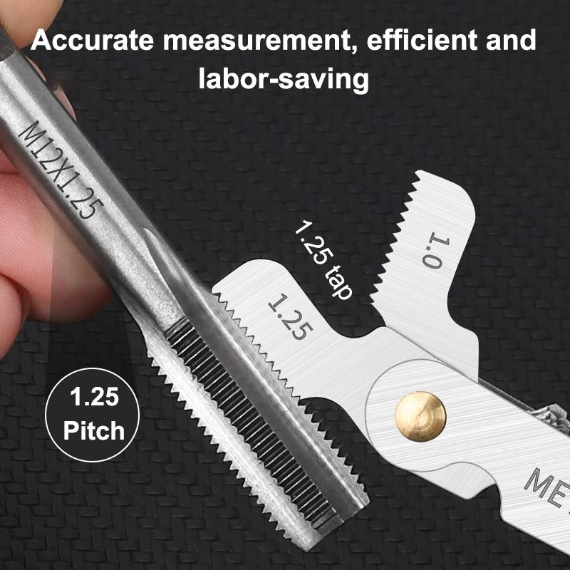 55/60 Degree Thread Plug Gauge Carbon Steel Measuring Tool Metric Imperial Gear Tooth Screw Pitch Gauges Tap Thread Measurement