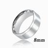 Anelli Neri Anello Classico in Acciaio Inossidabile Fedi Nuziali di Fidanzamento Per Uomo Donna Coppia Colore Nero Argento Gioielli di Moda 8/6mm