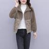 Women's Autumn and Winter Plus Size Thickened Short Lapel Loose Padded Jacket Warm Comfortable Loose Thin Outerwear
