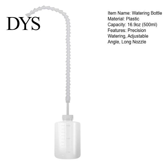 Lightweight Squeeze Bottle for Flower Gardeners Watering Hanging Plants, 16.9oz Long Nozzle Bottle, Precise Equipment Potted Herbs Tool with