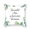 Polyester Decorative Throw Pillows Case Tropical Green Plants Palm Sofa Cushion Cover For Home Living Room Decoration