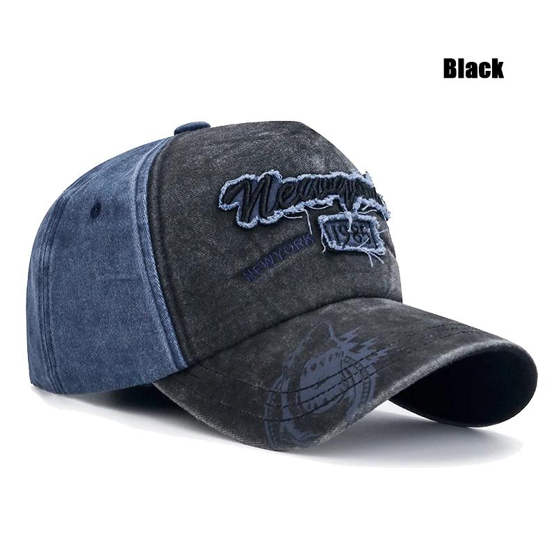 New style washed flying patch three-dimensional embroidered letters baseball cap for men and women youth old sun hat