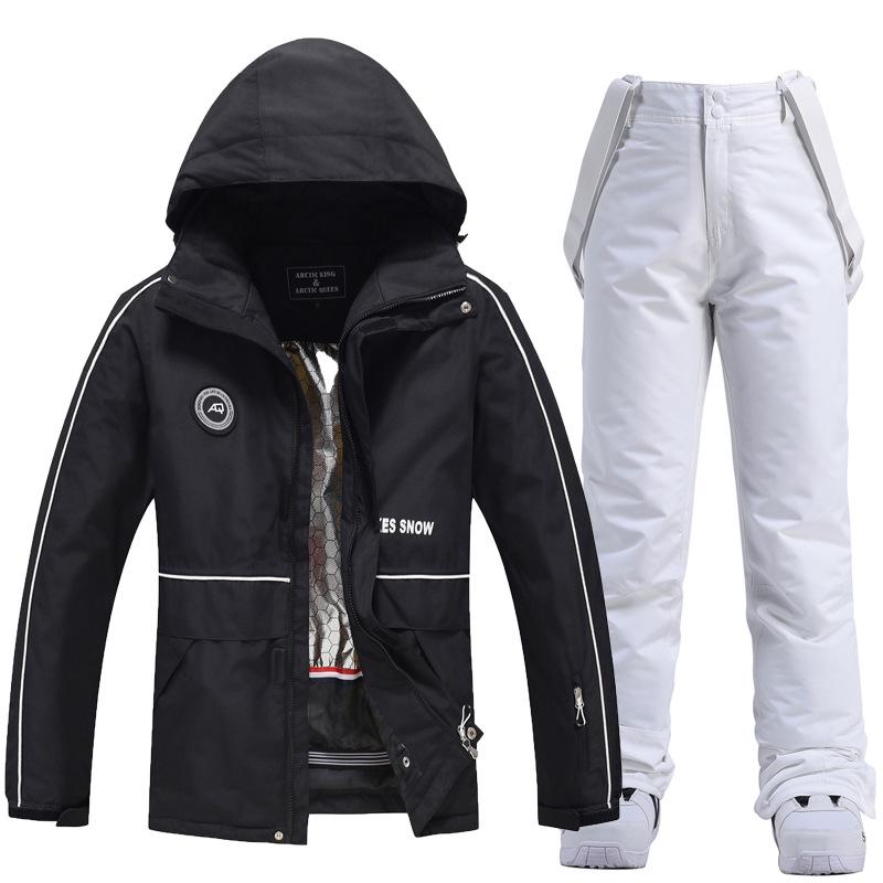 Men's and Women's Winter Ski Suit: Snowboard Jacket and Pants Set, Warm and Thickened for Outdoor Snow Sports.