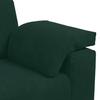 3 Piece Sofa Set with Cushions Dark Green Velvet