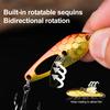 Nălucă Spinner cu Paletă 4CM/5G cu Cârlig Lingură Metalică Dură Reflectorizantă Față-Verso Spinnerbait cu Paiete Rotative Nălucă pentru Apă Sărată Apă Dulce Șalău Biban