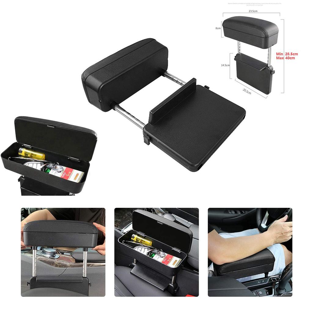 RUIYA Honda Grade Armrest Console Armrest Storage Car Armrest Gap Storage Pocket with Black Box, Box, (Black Stitching)