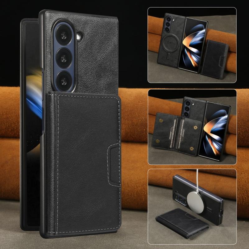 MagSafe Kabelloses Laden Leder Geldbörse Handyhülle Für Samsung Galaxy Z Fold 7 6 5 4 3 Fold7 Fold6 Fold5 Flip Geldbörse Kartenhülle