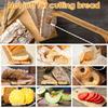 Sourdough Bread Knife Sturdy Bagel Cutter Convenient Wood Serrated Bread Slicer Versatile Wood Bread Bow Knife Ergonomic Bread
