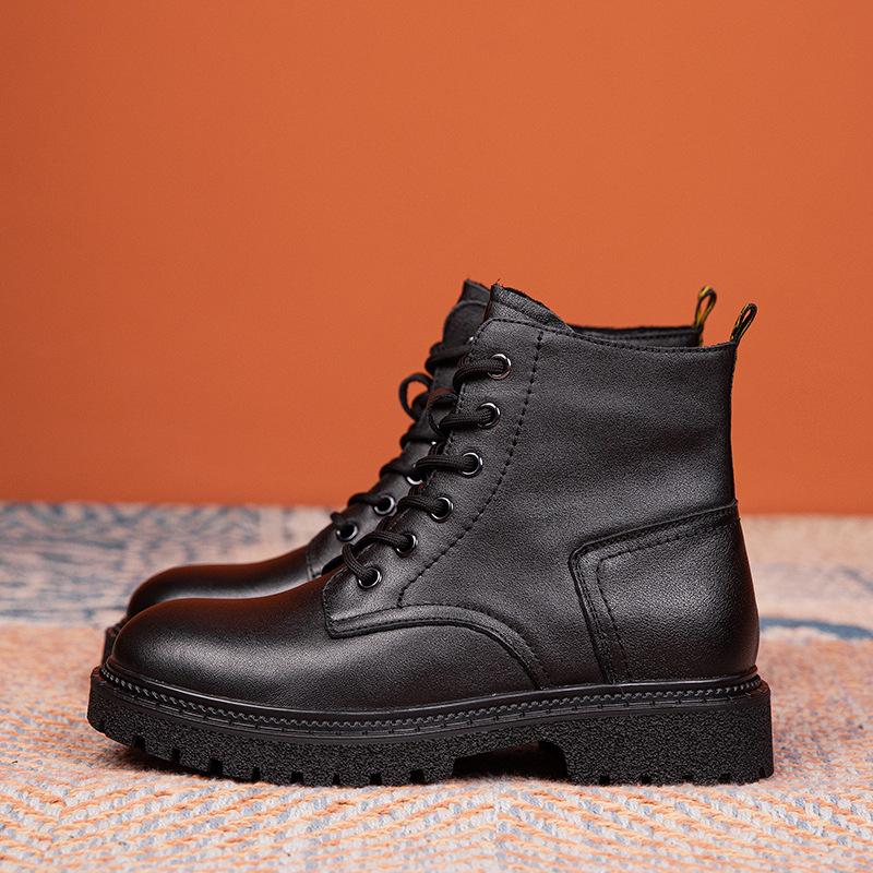 [Anti-Season God] First-layer cowhide Martin boots for women's 2025 autumn and winter new velvet lace-up British style short boots