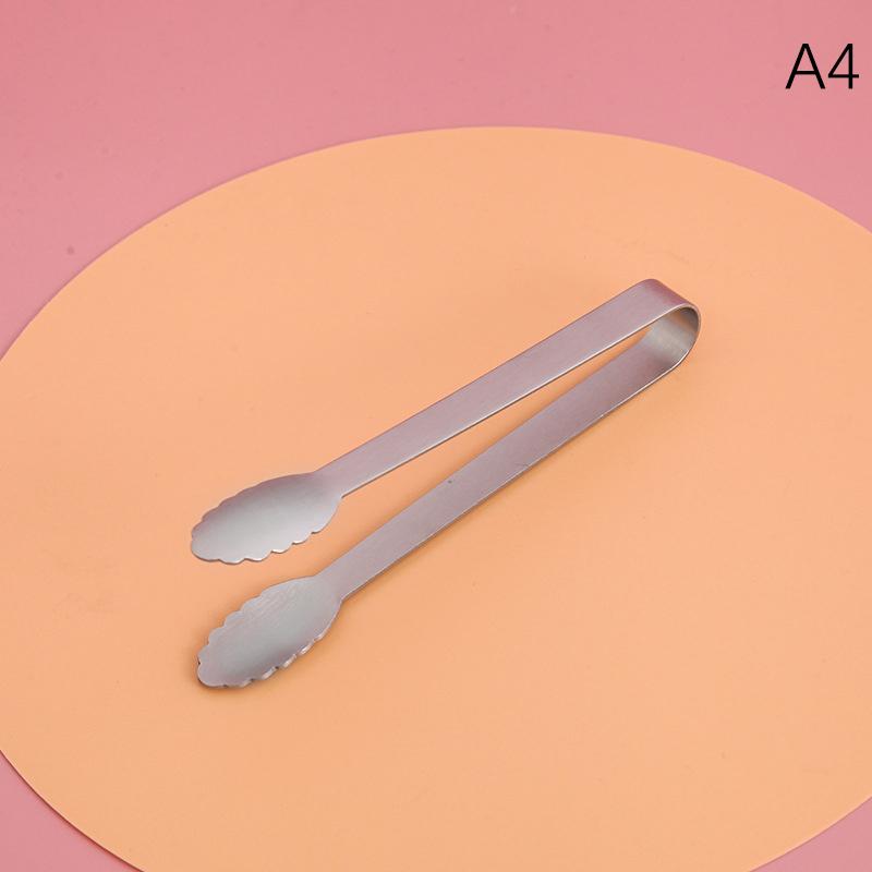 Stainless Steel Mini Food Clips For Sugar Cubes Ice Cube Tweezers Cute Baking Pastry Cake Decoration Candy Dessert Clips