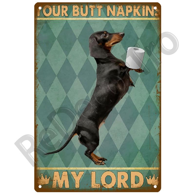 Retro Black Cat Metal Vintage Poster Funny Dog Wall Art Pet Sign Cafe Mural Plaque Metal Sign Tin Sign Plate Bathroom Home Decor