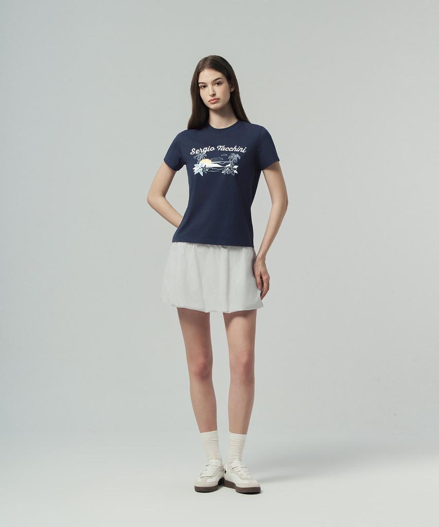SERGIO TACCHINI W Cool Match Graphic Short Sleeve T-Shirt (Navy)