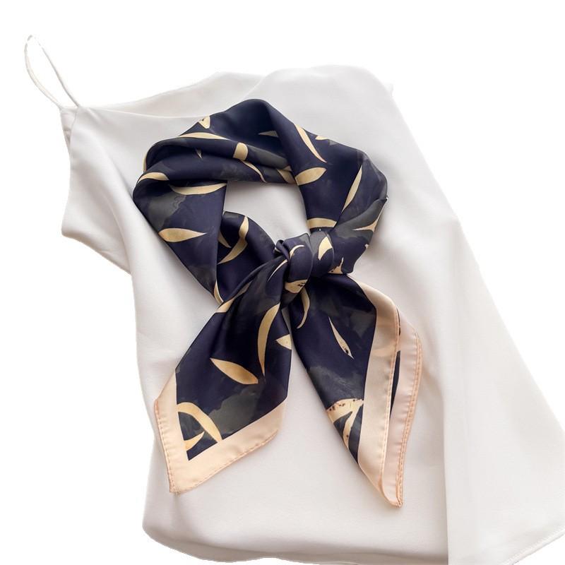 American retro imitation silk printing silk scarf small square scarf high-end shawl sunscreen neck scarf headscarf scarf new