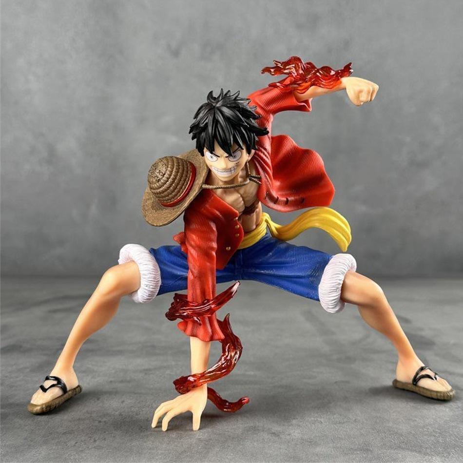 One Piece Podwójny Owoc Edycja Klasyczna Styl Artystyczny Bitwa Luffy Ręcznie Robiony Model PVC Peryferia Anime Zabawka dla Dzieci Ozdoba