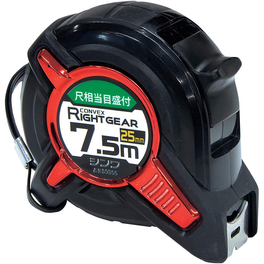 

Shinwa Sokutei Convex Light Gear with scale equivalent to shaku 80855 25-7.5m чорний