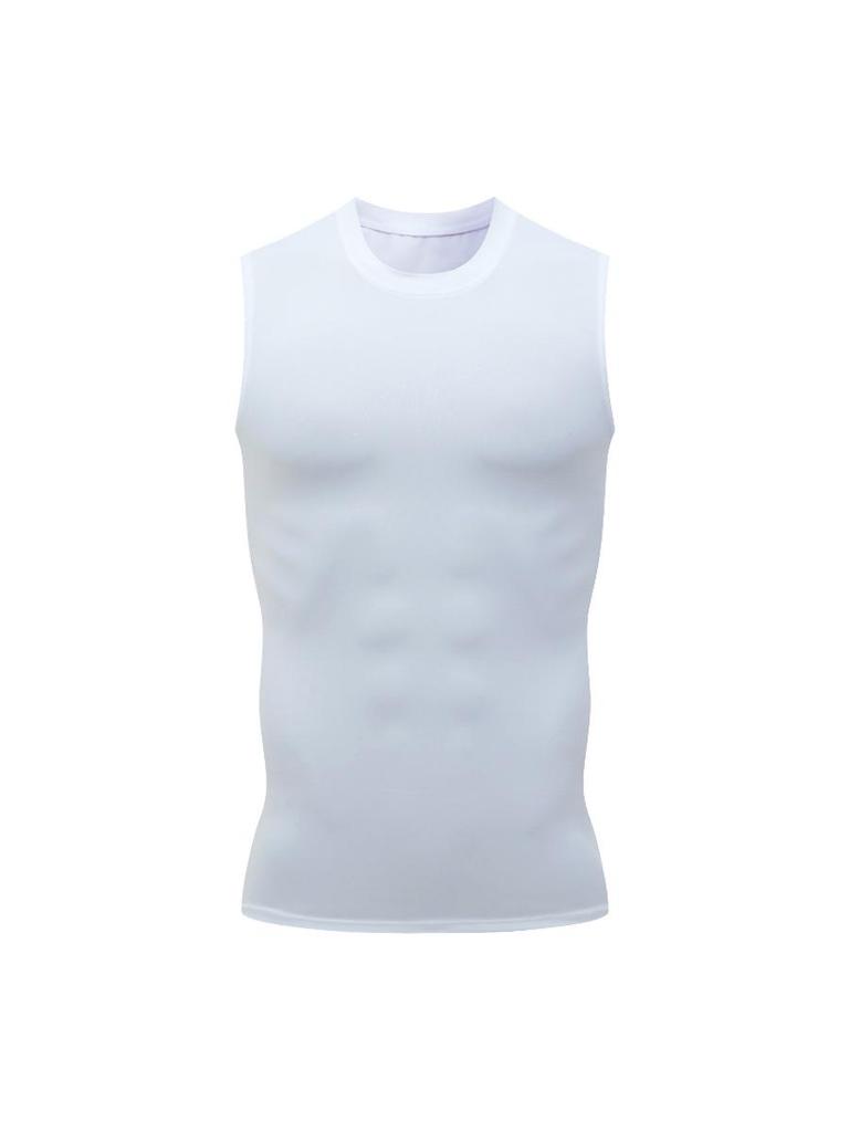 Men's Quick-Dry Ice Silk Sleeveless Sports Tank - Breathable Body Shaper for Gym, Basketball, and Running
