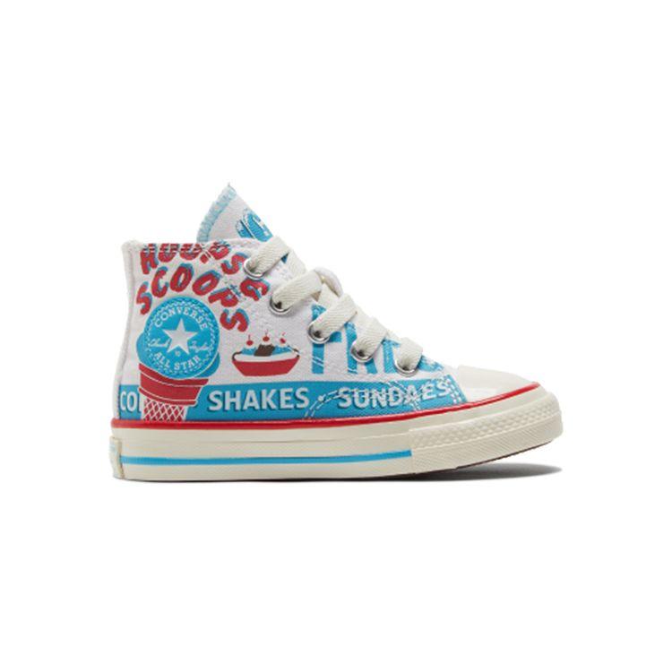 Converse 1970s Ice Cream Print High Top Walker Shoes Baby sneaker White Blue Red A00397C