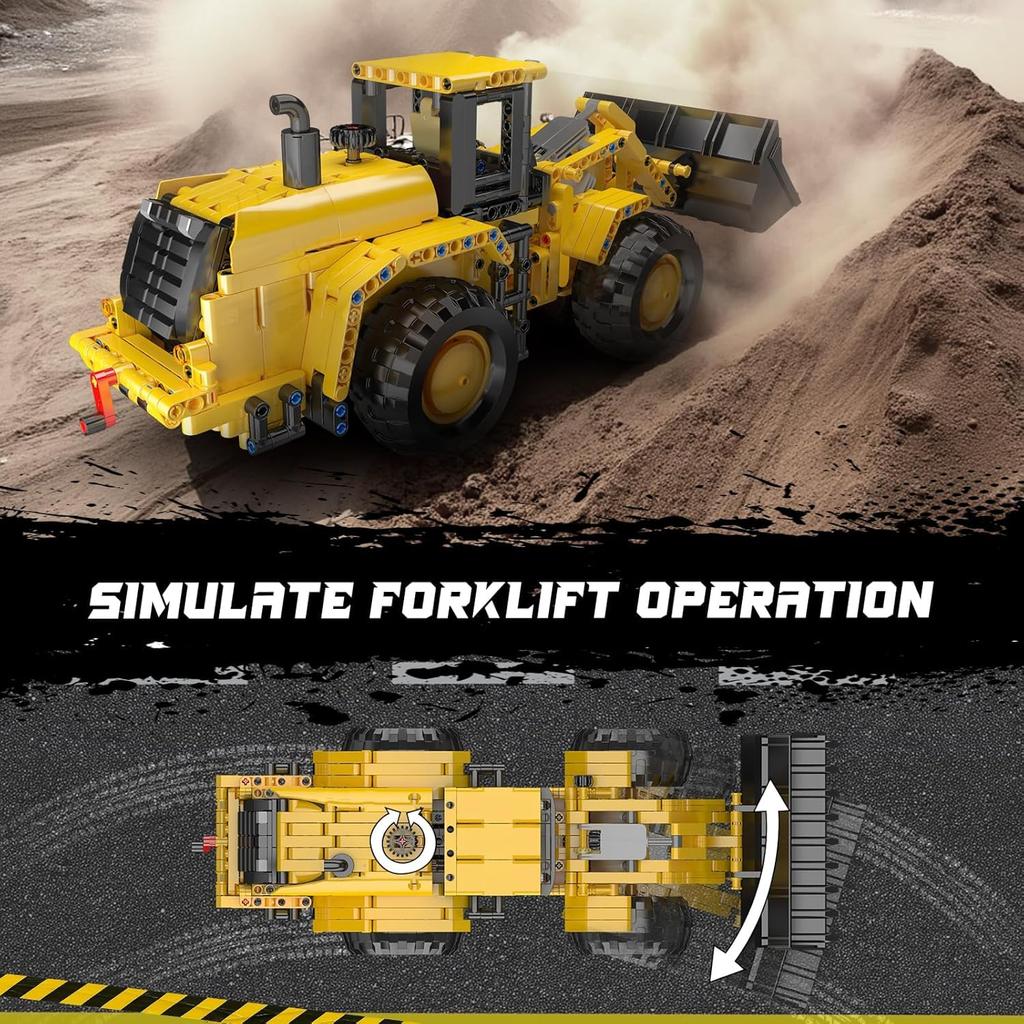 Mould King 17084 Wheel Loader Building Blocks Static Model (910 Pieces) for Adults, Precision Model, Assembly Kit, Construction Vehicle, DIY Model,