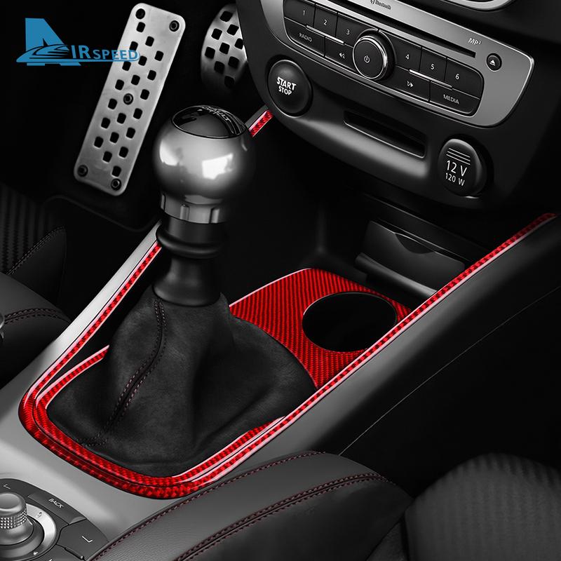 Real Soft Carbon Fiber Sticker For Renault Fluence Megane 3 RS 2009 2010 2011 2012 2013 2014 2015 LHD RHD Gear Shift Panel Trim