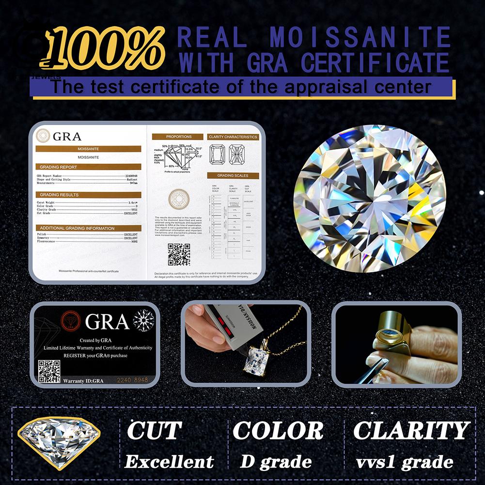 ORSA JEWELS Brilliant 925 Sterling Silver D Color Clover Moissanite Diamand Ring for Women Luxury Party Wedding Jewelry MOR18