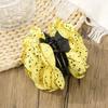 AWAYTR Polka Dot Rose Hair Claws Fashion Fabric Floral Hair Clips Crab For Girl Gift Hair Accessories Valentine Headwear