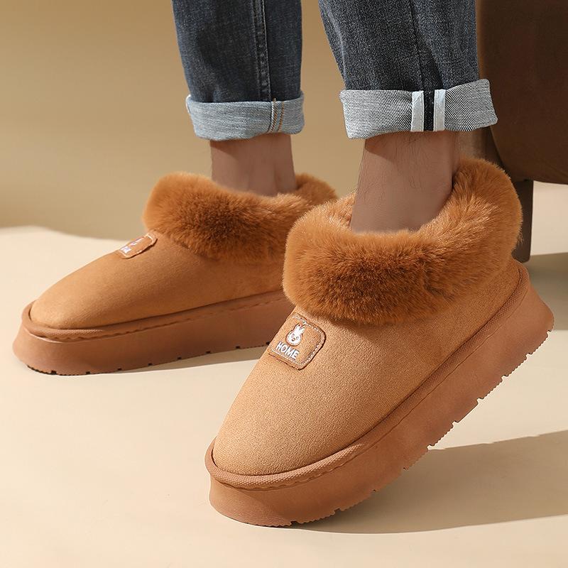 Women's Winter Slippers Platform Mini Boots Short Ankle Boots Fur Fleece Lined Sneakers House Shoes Warm Anti-Slip Outdoor Indoor Snow Boots for Women