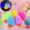Brinquedo de Pintinho Fofo Brilhante Alívio de Estresse Bola de Fiapos LED Iluminada Brinquedo de Apertar Redução de Ansiedade Portátil Viagem Escola Escritório Brinquedo Fidget