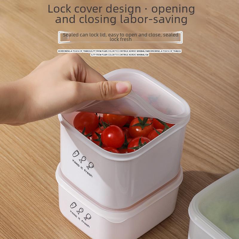 Thickened Fresh-Keeping Storage: Sealed Plastic Box for Refrigerator and Microwave Use