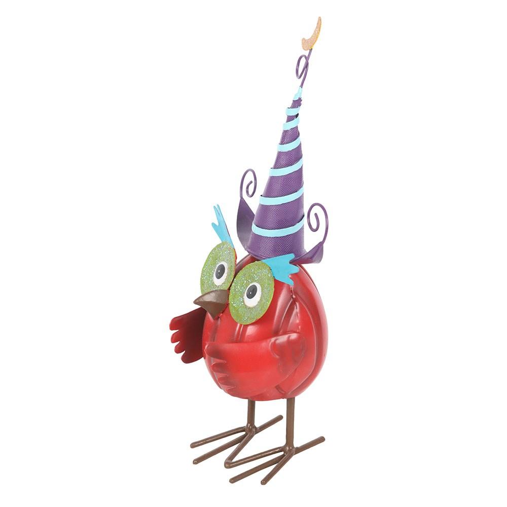 Something Different Metal Owl & Witch Hat Ornament