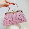 Handmade Diamond-set Clutch Bag, Formal Dress Bag, Single-shoulder Cross-body Handbag