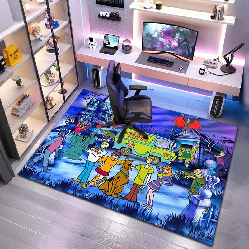 Halloween cartoon comedy adventure movie Scooby-Doo carpet is suitable for living room and bedroom doormats office balcony decorative carpet V5