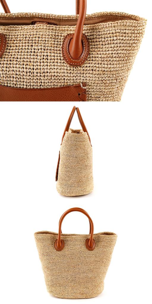 Genten Large Basket Women's Bag, Natural, GE-43555-50